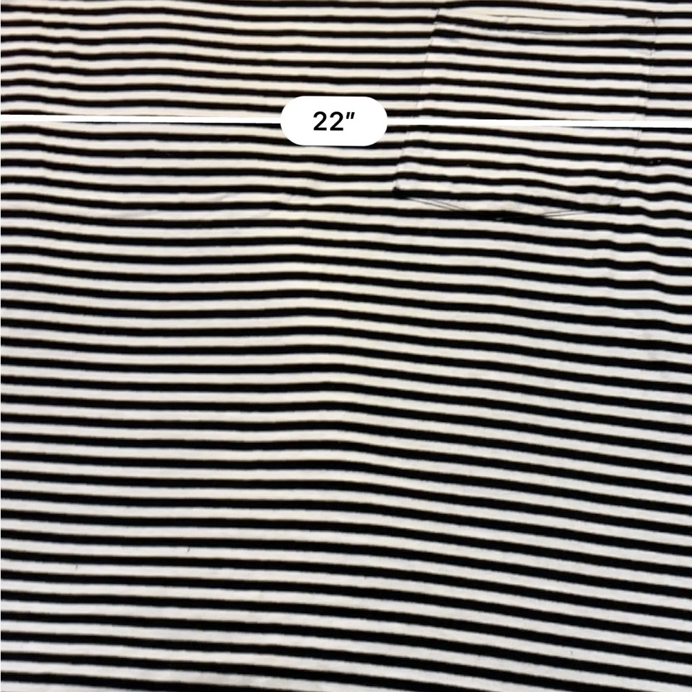 Vintage Black and White Striped Short Sleeve Tee L/XL - Picture 6 of 7